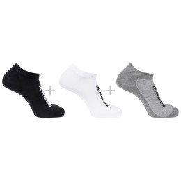 Chaussettes Salomon Everyday Lite Low 3-Pack noir / gris Black / White / Frost Gray