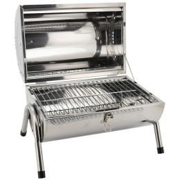 Barbecue charbon bois Cattara Double 2x 38cm cestovní argenté