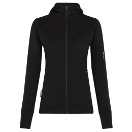 Veste polaire fonctionnelle femme Icebreaker W M 300 Descender LS Zip Hoodie noir Black