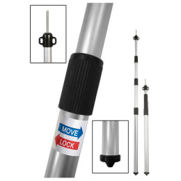 Mât de tente télescopiques Bo-Camp Telescopic 106 - 280 cm argenté Zilver