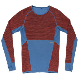 T-shirt fonctionnel homme Devold Tuvegga Merino Shirt Man bleu / rouge CAYENNE