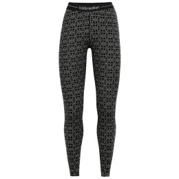 Leggings femmes Icebreaker 250 Vertex Leggings Alpine Geo noir / blanc black/snow/j