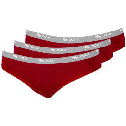 Culotte femme Zulu Bambus 210 Comfort 3-pack rouge / gris wine red/grey