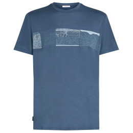 T-shirt homme Icebreaker Men Merino 150 Tech Lite SS Tee Elevation Line bleu Dawn