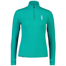 T-shirt fonctionnel femme Mons Royale Cascade Merino Flex 200 1/4 Zip bleue Marina