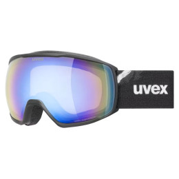 Masques ski Uvex Victorious FM noir / bleu BLACK MATT DL/BLUE ON GREEN-CLEAR S2