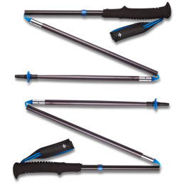 Bâtons randonnée Black Diamond Distance Z Poles noir / bleu Pewter