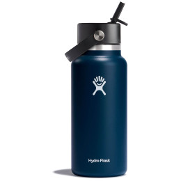 Bouteille isotherme Hydro Flask Wide Flex Straw Cap 32 oz bleu foncé indigo