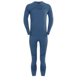 Sous-vêtements thermiques hommes Fundango Seamless Baselayer Set bleu foncé patriot blue