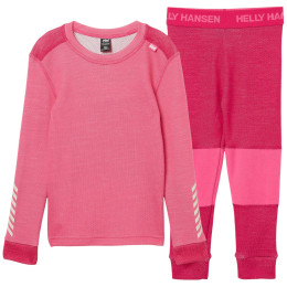 Ensemble fonctionnel enfant Helly Hansen K Lifa Merino Set Hot Pink rose 074 Hot Pink