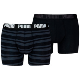 Caleçon homme Puma Everyday Striped Boxers 2P noir Black