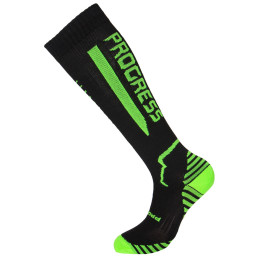 Chaussettes Progress P Cox 8UU Compress noir/vert Black/NeonGreen