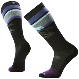 Chaussettes de ski Smartwool Snowboard Targeted Cushion Mountain Sunrise OTC noir / violet BLACK