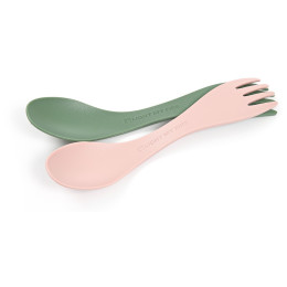 Couverts bébé Light My Fire Spork Little 2-pack rose / vert Sandygreen/Dustypink