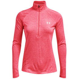 T-shirt fonctionnel femme Under Armour Tech 1/2 Zip - Twist 2022 rose Cerise / Pink Lemonade / Metallic Silver