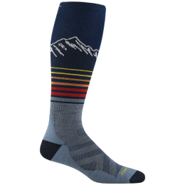 Chaussettes homme Darn Tough Steep Lines Otc Lightweight With Cushion bleu / gris eclipse
