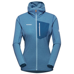 Veste polaire fonctionnelle femme Mammut Aenergy Light ML Hooded Jacket Women 2023 bleu clair Cool Blue-Deep Ice