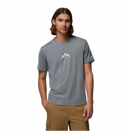 T-shirt homme Columbia Parsons Point™ SS Graphic Tee gris City Grey Heather, Pointed Peaks