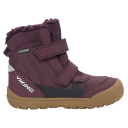 Bottes d'hiver enfant Viking Outdoor Footwear Spruce Barefoot Warm GTX 2V Wine bordeau Wine