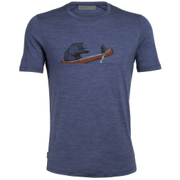 T-shirt homme Icebreaker Sphere SS Crw Canoe Companions bleue EstateBlueHthr