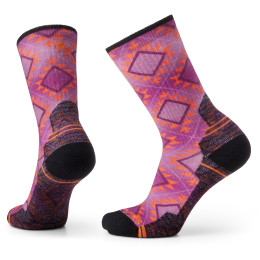 Chaussettes femme Smartwool W Hike Light Cushion Southwest Tile Crew rose / noir Meadow Mauve