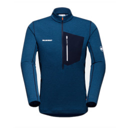Sweatshirt fonctionnel homme Mammut Aenergy Light ML Half Zip Pull Men bleue ice/marine