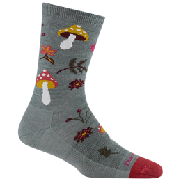 Chaussettes femme Darn Tough Shroom Bloom Crew Lightweight gris seafoam