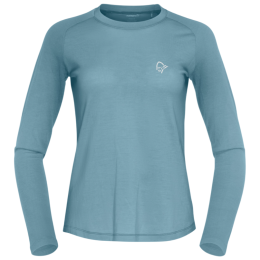 T-shirt femme Norrona femund pureUll Long Sleeve bleu Trooper
