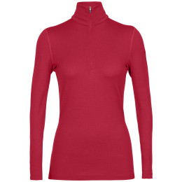 T-shirt fonctionnel femme Icebreaker 260 Tech LS Half Zip bordeau cherry