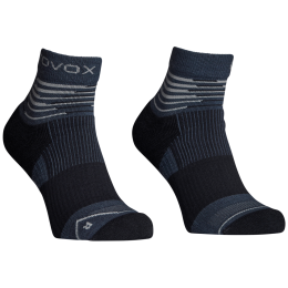 Chaussetttes en laine mérinos pour femme Ortovox All Mountain Quarter Socks W noir / gris Black Raven