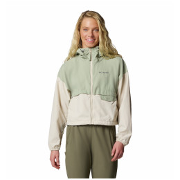 Veste femme Columbia Spire Valley™ Cropped Windbreaker vert Safari, Dark Stone