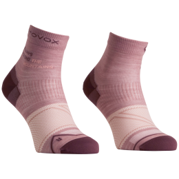 Chaussetttes en laine mérinos pour femme Ortovox Alpine Light Quarter Socks W rose Dusk Rose