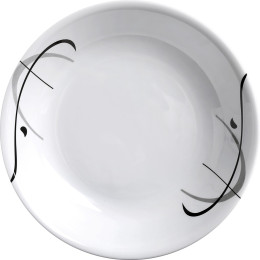 Assiette Brunner Deep Plate ø 21cm blanc / noir