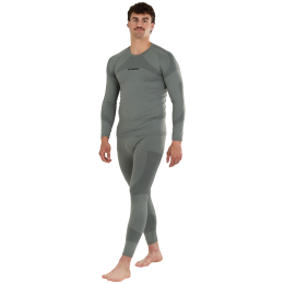 Sous-vêtements thermiques hommes Fundango Seamless Baselayer Set kaki khaki