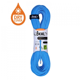 Corde d'escalade Beal Joker 9,1 mm (80 m) Dry Cover bleu BLUE