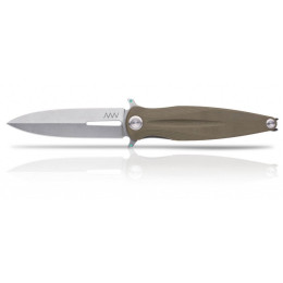 Couteau Acta non verba Z400 Stonewash/G10/Liner Lock green Olive
