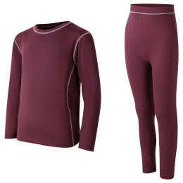Ensemble fonctionnel enfant Dare 2b Pow II Baselayer Set Huckleberry rouge foncé Huckleberry