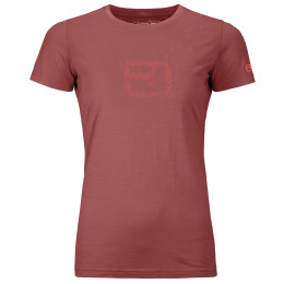 T-shirt fonctionnel femme Ortovox W's 150 Cool Leaves TS rouge Blush