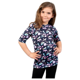 T-shirt fonctionnel enfant Drexiss All Moon Unicorns Coolmax bleu / rose