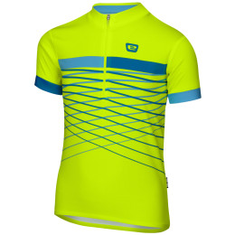 Maillot cyclisme enfant Etape Lucky jaune / bleu žlutá fluo/modrá