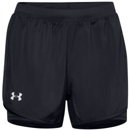 Short femme Under Armour Fly By 2.0 2N1 Short vert Black / Black / Reflective