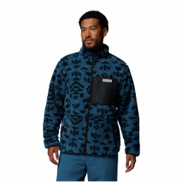 Sweat-shirt homme Columbia Winter Pass™ Reversible Fleece bleu Phoenix Blue Geostripe Tonal, Phoenix Bl