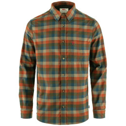 Chemise homme Fjällräven Lappland Stretch Flannel Shirt M vert / brun Laurel Green-Autumn Leaf
