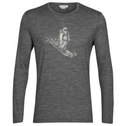 T-shirt homme Icebreaker Tech Lite II LS Tee Skiing Yeti girs gritstone heather