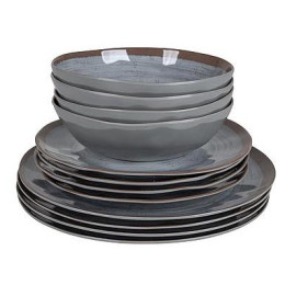 Set de vaisselle Bo-Camp Tableware Halo 12 girs Gray/Terra