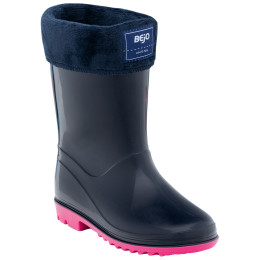 Bottes enfants Bejo Frise Wellies Jr noir / rose SkyCaptain/FuchsiaPurple
