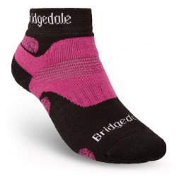 Chaussettes femme Bridgedale Hike MW MP Ankle noir / rose Black/Pink