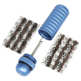 Kit de réparation Peaty´s Holeshot Tubeless Puncture Plugger bleu turquoise