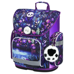 Sac à dos écolier Baagl Ergo violet Jungle Panda