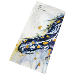 Foulard multifonctionnel High Tail Designs Hiking Gaiter Spotted Salamander blanc / bleu Spotted Salamander